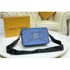 Louis Vuitton N50026 Studio Messenger Bag in Cobalt blue Damier Graphite 3D coated canvas Louis Vuitton N50026 Studio Messenger Bag in Cobalt blue Damier Graphite 3D coated canvas