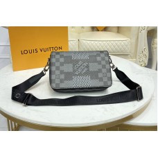 Louis Vuitton N50013 Studio Messenger Bag in Gray Damier Graphite 3D coated canvas Louis Vuitton N50013 Studio Messenger Bag in Gray Damier Graphite 3D coated canvas