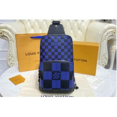 Louis Vuitton N50024 Avenue Slingbag bag in Navy blue and black Damier Infini 3D cowhide leather Louis Vuitton N50024 Avenue Slingbag bag in Navy blue and black Damier Infini 3D cowhide leather