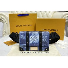 Louis Vuitton N50061 Trunk Slingbag Bag in Ocean Blue Damier Salt canvas Louis Vuitton N50061 Trunk Slingbag Bag in Ocean Blue Damier Salt canvas