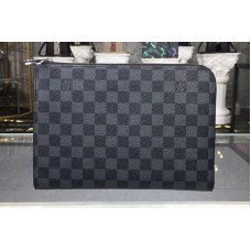 Louis Vuitton N60113 Pochette Jour PM Bag in Damier Graphite Canvas Louis Vuitton N60113 Pochette Jour PM Bag in Damier Graphite Canvas