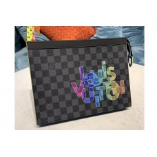 Louis Vuitton N60307 Pochette Voyage MM Bag in Damier Graphite canvas Louis Vuitton N60307 Pochette Voyage MM Bag in Damier Graphite canvas