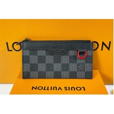 Louis Vuitton N60354 Utility Coin Card holder In Damier Graphite canvas Louis Vuitton N60354 Utility Coin Card holder In Damier Graphite canvas