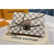 Louis Vuitton N60357 Croisette chain wallet in Damier Azur canvas With Pink Leather Louis Vuitton N60357 Croisette chain wallet in Damier Azur canvas With Pink Leather