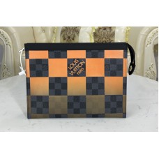 Louis Vuitton N60412 Pochette Voyage MM Bag in Orange Damier Graphite Giant coated canvas Louis Vuitton N60412 Pochette Voyage MM Bag in Orange Damier Graphite Giant coated canvas
