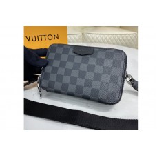 Louis Vuitton N60418 Alpha Wearable Wallet in Damier Graphite coated canvas Louis Vuitton N60418 Alpha Wearable Wallet in Damier Graphite coated canvas