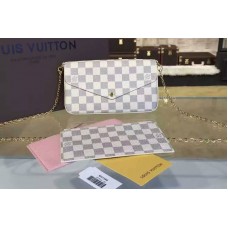 Louis Vuitton N63106 Pochette Felicie Wallet in Damier Azur Canvas Louis Vuitton N63106 Pochette Felicie Wallet in Damier Azur Canvas