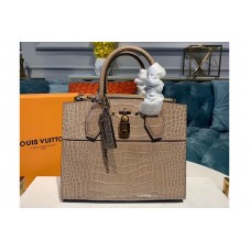 Louis Vuitton N94475 City Steamer PM Bags Brown Crocodilien Brillant Leather Louis Vuitton N94475 City Steamer PM Bags Brown Crocodilien Brillant Leather