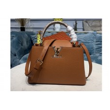 Louis Vuitton N93799 Capucines PM Bag in Gold Taurillon Leather Louis Vuitton N93799 Capucines PM Bag in Gold Taurillon Leather