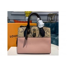 Louis Vuitton N96318 City Steamer Mini handbags Pink Grained calfskin and python leather Louis Vuitton N96318 City Steamer Mini handbags Pink Grained calfskin and python leather