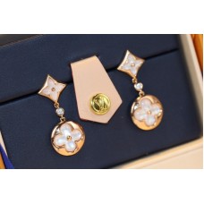 Louis Vuitton Q96668 Color Blossom Long Earrings pink gold white mother of pearl and diamonds Louis Vuitton Q96668 Color Blossom Long Earrings pink gold white mother of pearl and diamonds