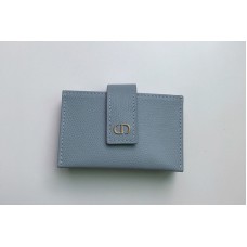 Christian Dior S0 Montaigne 5-gusset card holder in Dark Denim Blue Grained Calfskin Christian Dior S0 Montaigne 5-gusset card holder in Dark Denim Blue Grained Calfskin