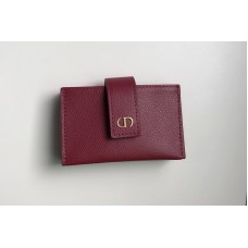 Christian Dior S0 Montaigne 5-gusset card holder in Red Grained Calfskin Christian Dior S0 Montaigne 5-gusset card holder in Red Grained Calfskin