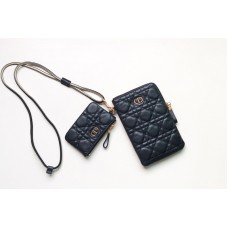 Christian Dior Sior Caro Multifunctional Pouch in Black Supple Cannage Calfskin Christian Dior Sior Caro Multifunctional Pouch in Black Supple Cannage Calfskin