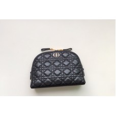 Christian Dior Sior Caro Beauty Pouch in Black Supple Cannage Calfskin Christian Dior Sior Caro Beauty Pouch in Black Supple Cannage Calfskin