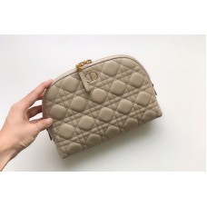 Christian Dior Sior Caro Beauty Pouch in Apricot Supple Cannage Calfskin Christian Dior Sior Caro Beauty Pouch in Apricot Supple Cannage Calfskin