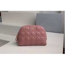 Christian Dior Sior Caro Beauty Pouch in Pink Supple Cannage Calfskin Christian Dior Sior Caro Beauty Pouch in Pink Supple Cannage Calfskin