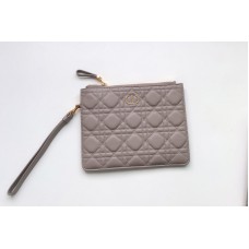 Christian Dior Small Dior Caro Daily pouch in Grey Supple Cannage Calfskin Christian Dior Small Dior Caro Daily pouch in Grey Supple Cannage Calfskin