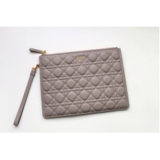 Christian Dior Sarge Dior Caro Daily pouch in Grey Supple Cannage Calfskin Christian Dior Sarge Dior Caro Daily pouch in Grey Supple Cannage Calfskin