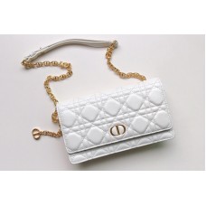 Christian Dior Sior Caro belt pouch With Chain Bag in Latte Supple Cannage Calfskin Christian Dior Sior Caro belt pouch With Chain Bag in Latte Supple Cannage Calfskin