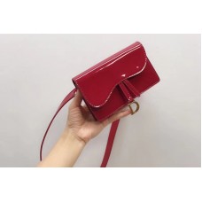 Dior SPL SADDLE BELT CLUTCH IN red patent calfskin Dior SPL SADDLE BELT CLUTCH IN red patent calfskin
