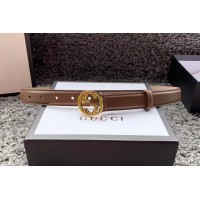 Women&# Gucci 370717 25mm Leather belt with Interlocking Gold G buckle in Caramel Leather Women&# Gucci 370717 25mm Leather belt with Interlocking Gold G buckle in Caramel Leather