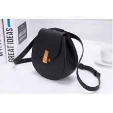 Bottega Veneta Angle Belt Bags Black Calf Leather