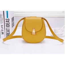 Bottega Veneta Angle Belt Bags Yellow Calf Leather