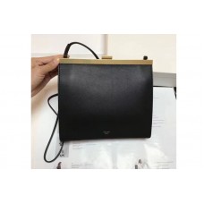 Celine Mini Clasp In Natural Calfskin Crossbody Bags Black Celine Mini Clasp In Natural Calfskin Crossbody Bags Black