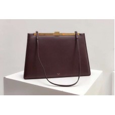 Celine Clasp In Natural Calfskin Crossbody Bags Bordeaux Celine Clasp In Natural Calfskin Crossbody Bags Bordeaux