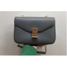 Celine Shiny Calfskin Medium C Bags Grey Celine Shiny Calfskin Medium C Bags Grey