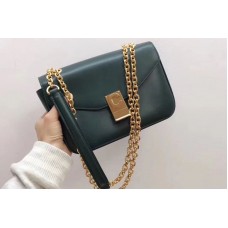 Celine Shiny Calfskin Medium C Bags Green Celine Shiny Calfskin Medium C Bags Green