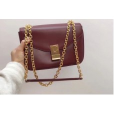 Celine Shiny Calfskin Medium C Bags Bordeaux Celine Shiny Calfskin Medium C Bags Bordeaux