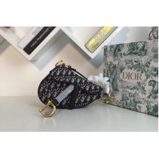 Dior Mini Oblique Saddle bags in blue Dior Oblique jacquard canvas Dior Mini Oblique Saddle bags in blue Dior Oblique jacquard canvas