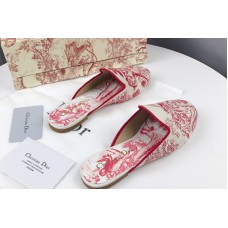 Women&# Dior Baby-D Embroidered slippers and Shoes Red Oblique Embroidered Canvas Women&# Dior Baby-D Embroidered slippers and Shoes Red Oblique Embroidered Canvas