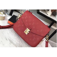 Louis Vuitton M41488 Pochette Metis Bag in Red Monogram empreinte Leather Louis Vuitton M41488 Pochette Metis Bag in Red Monogram empreinte Leather