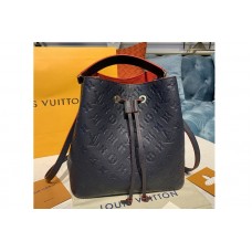 Louis Vuitton M45306 Neonoe MM Bags in Navy Blue/Red Monogram Empreinte leather