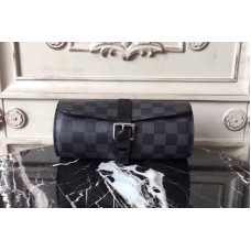 Louis Vuitton N41137 3 WATCH CASE in Damier Graphite Canvas Louis Vuitton N41137 3 WATCH CASE in Damier Graphite Canvas