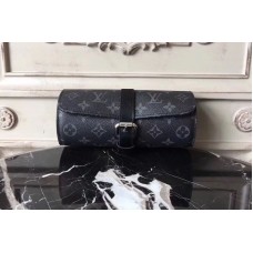 Louis Vuitton M43385 3 Watch Case in Monogram Eclipse Canvas Louis Vuitton M43385 3 Watch Case in Monogram Eclipse Canvas