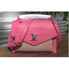 Louis Vuitton M54997 My Lockme Bag in Rose Bruyere and Taupe Glacé Calf Leather Louis Vuitton M54997 My Lockme Bag in Rose Bruyere and Taupe Glacé Calf Leather