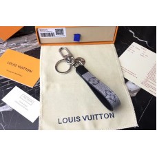 Louis Vuitton M61950 Monogram Eclipse Canvas Dragonne Bag Charm and Key Holder White