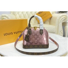 Louis Vuitton M90583 Alma BB handbag in Pink Debossed Monogram Vernis patent cowhide leather Louis Vuitton M90583 Alma BB handbag in Pink Debossed Monogram Vernis patent cowhide leather