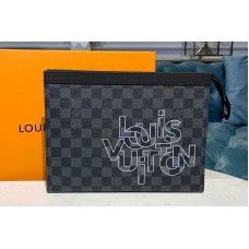 Louis Vuitton N41696 Pochette Voyage MM in Damier Graphite coated canvas Louis Vuitton N41696 Pochette Voyage MM in Damier Graphite coated canvas