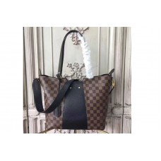 Louis Vuitton N44023 Jersey Bag in Damier Ebene Canvas and Black Calf Leather