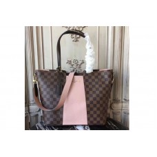 Louis Vuitton N44041 Jersey Bags in Damier Ebene Canvas With Pink
