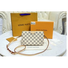 Louis Vuitton N60460 Double Zip Pochette Bag in Damier Azur canvas Louis Vuitton N60460 Double Zip Pochette Bag in Damier Azur canvas