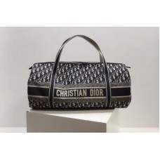 BEIGE AND BLACK DIOR OBLIQUE JACQUARD DUFFLE BAG in Beige and black Dior Oblique jacquard